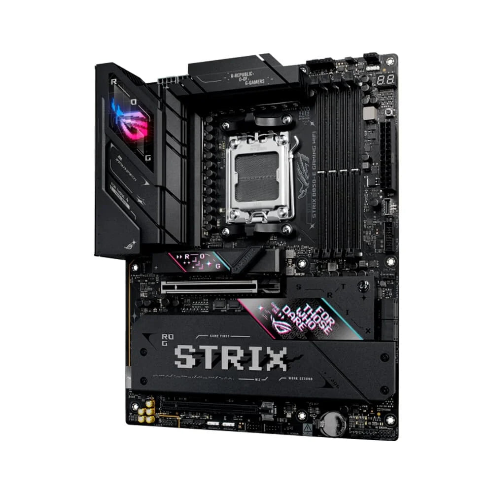 Placa Mãe ASUS ROG STRIX B850-E GAMING WIFI, AMD AM5 , ATX, DDR5, Wi-fi 7, Bluetooth, Preto - ROG STRIX B850-E GAMING WIFI