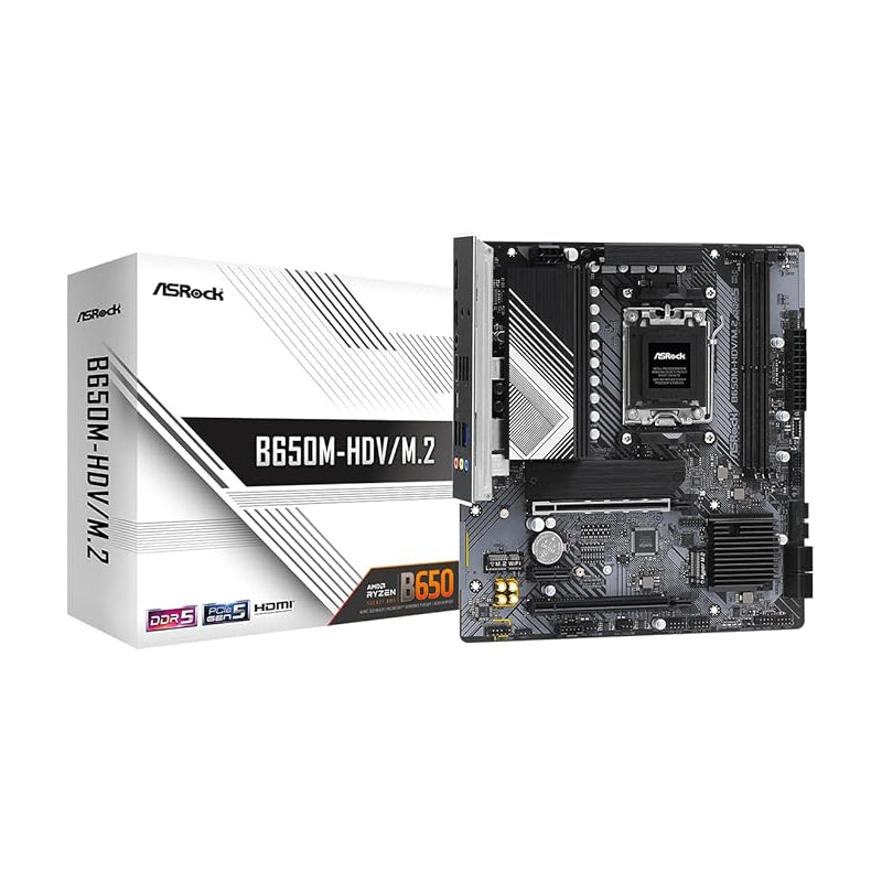 Placa Mãe ASRock B650M-HDV/M.2, Chipset B650, AMD AM5, mATX, DDR5