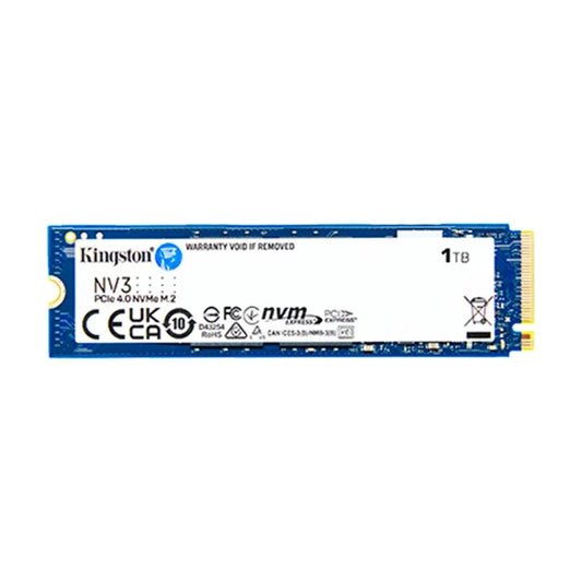 SSD Kingston NV3, 1 TB, M.2 2280, PCIe 4.0 x4, NVMe, Leitura: 6000 MB/s, Gravação: 4000 MB/s, Azul - SNV3S/1000G